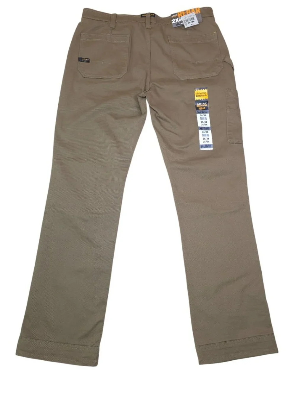Ariat Work Rebar M4 Relaxed Bootcut Work Pants 36/36 Tan 2X More Durable Cargo